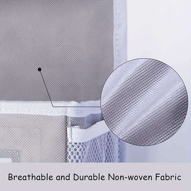 Fabric Hanging Storage Organizer with Over Door Pockets and Mesh Pockets for Closet Pantry Nursery