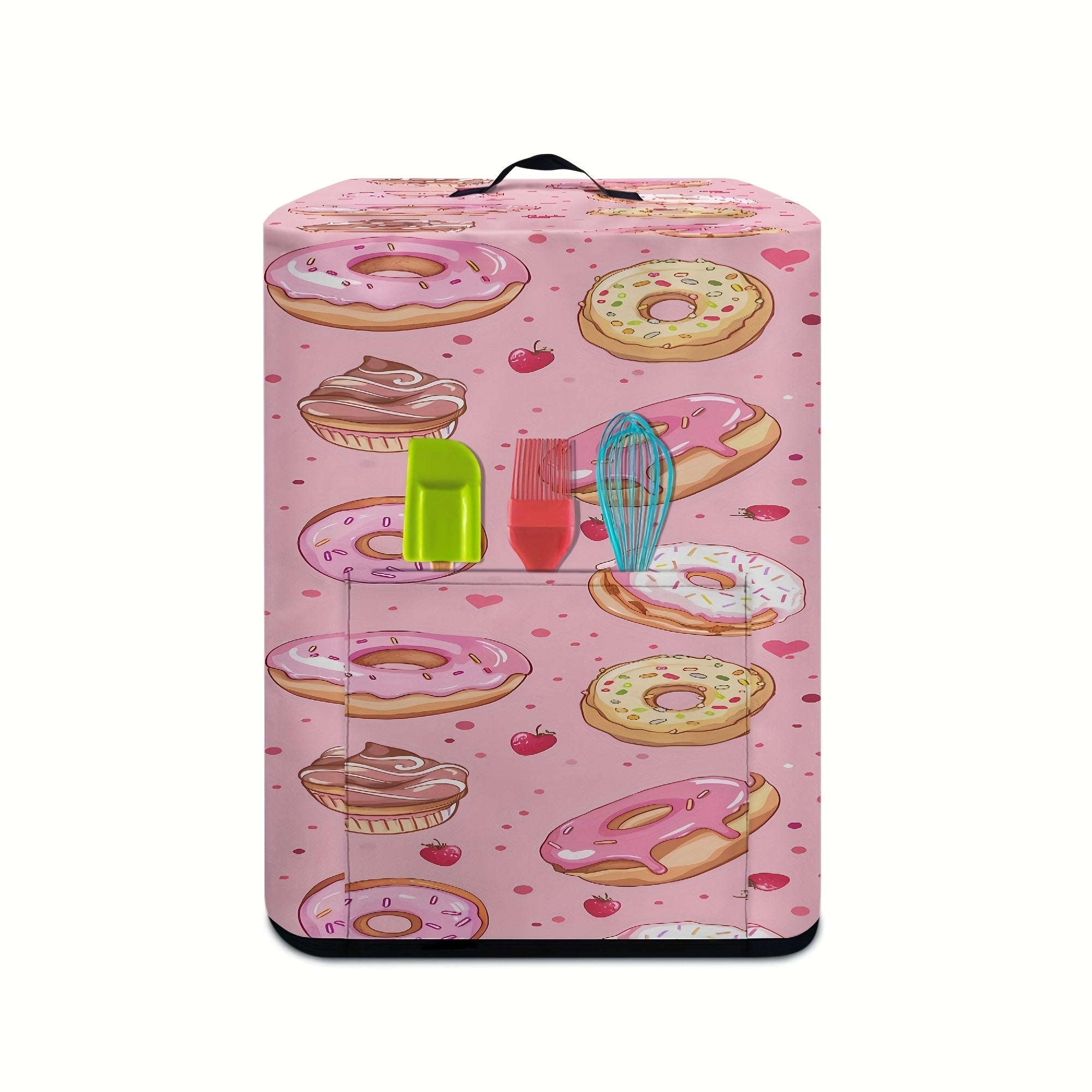 Kitchen Appliance Cover with Handle and Paper Towel Bag for Electric Pot Pressure Cooker Air Fryer Donut Design