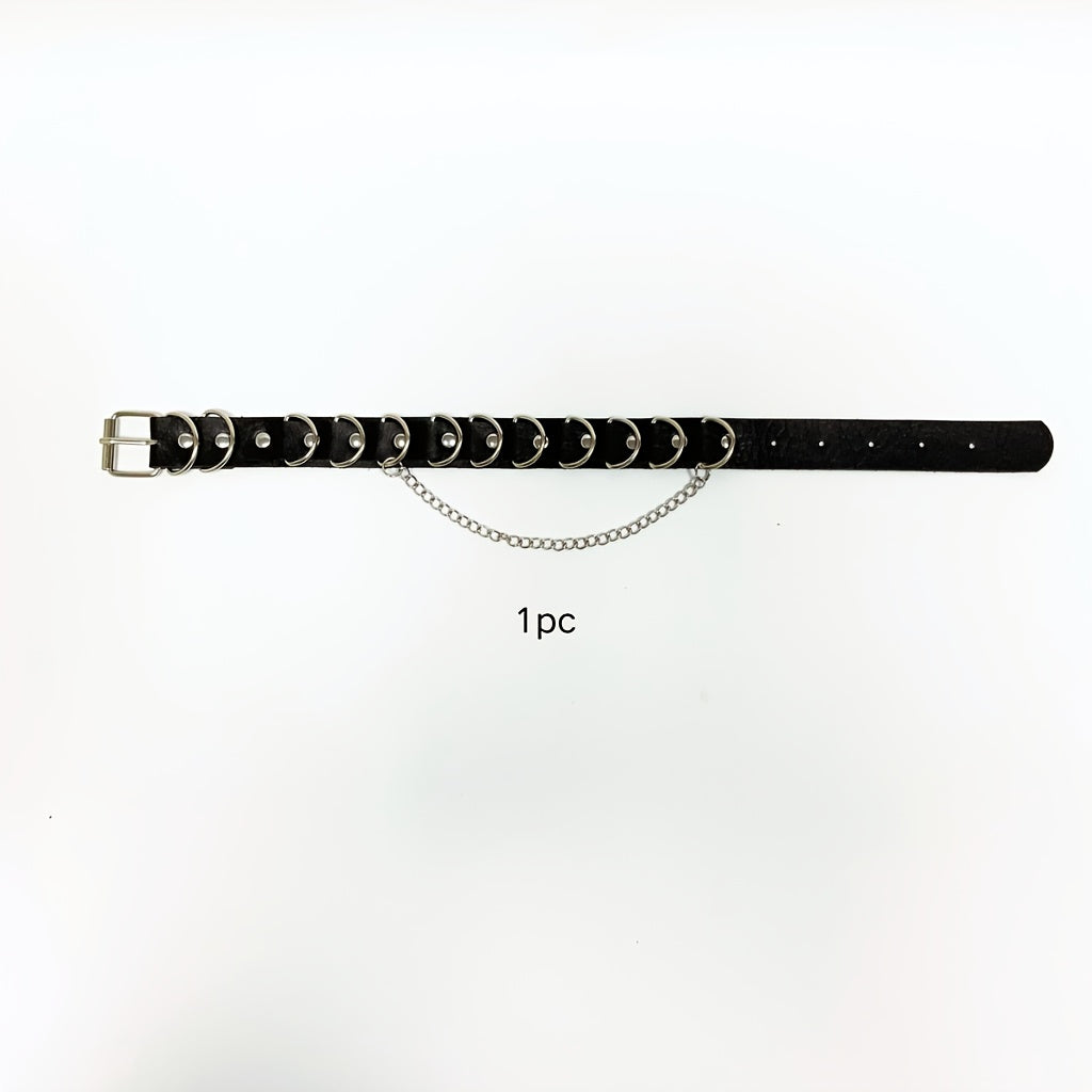 Women's Gothic Style PU Shoe Decorative Belt Removable Adjustable Charm