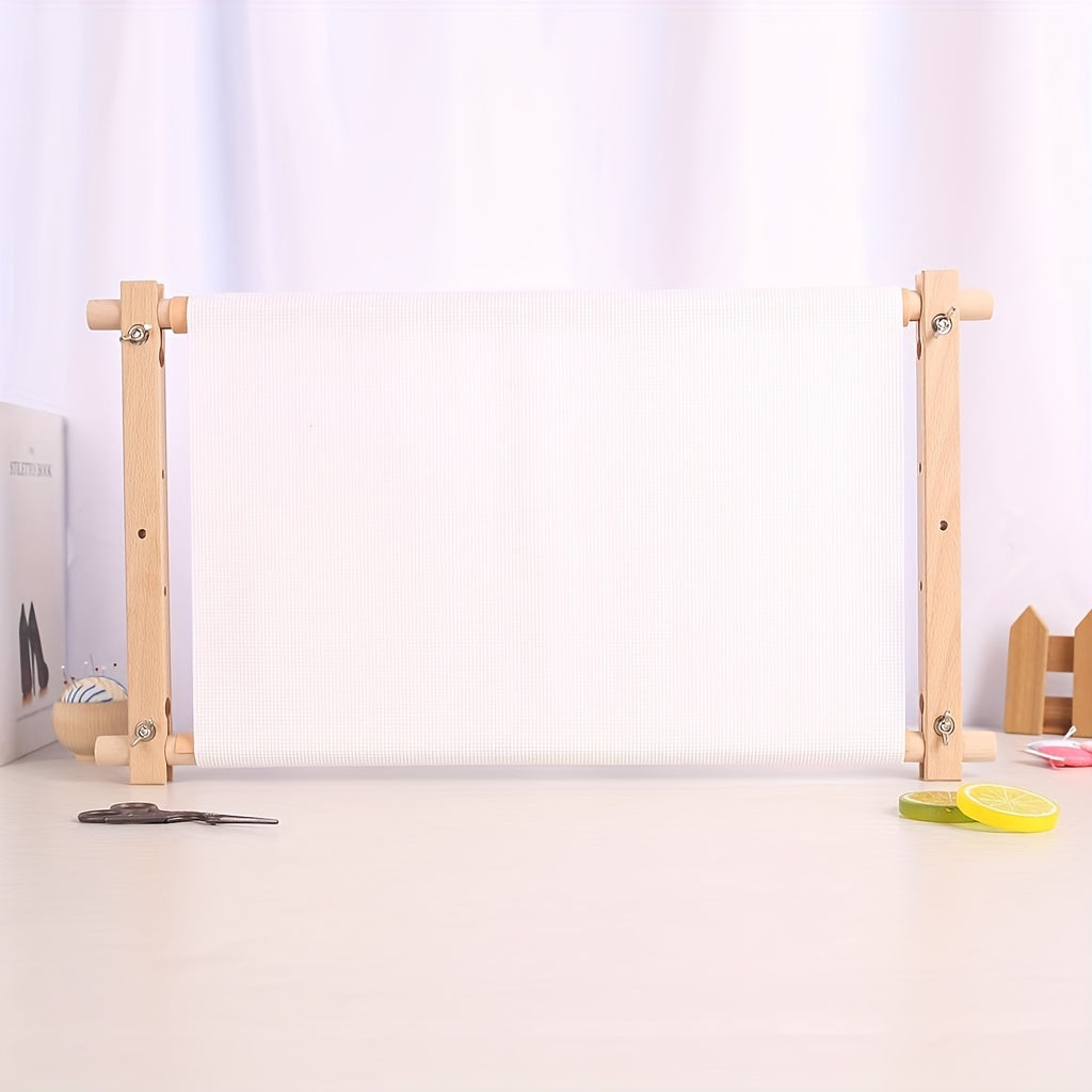 Portable Beech Wood Embroidery Stand with Detachable Cross Stitch Frame 54.51cm for Home Sewing