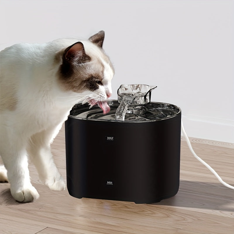 Cat Water Fountain 2.2L USB Powered Silent Filtered Water Large Capacity