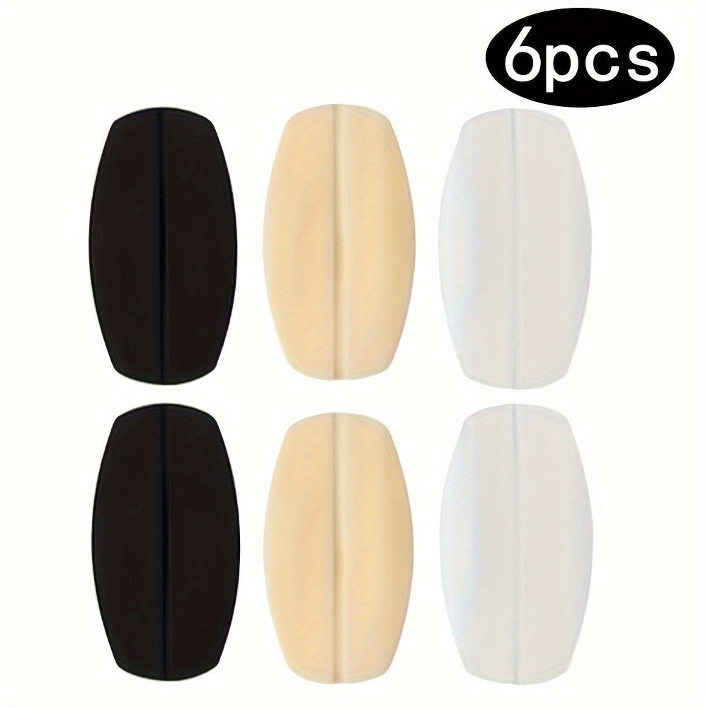 6 Pcs Ultra-Soft Silicone Shoulder Pads Non-Slip Seamless for Women's Bra Support