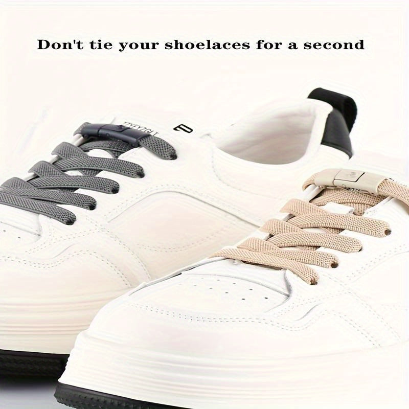 Uniseks metall No-Tie Lazy shoelace buckles turli ranglar, oson bir tugma bilan