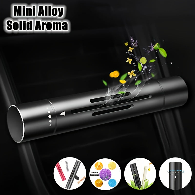 Car Air Outlet Aromatherapy Diffuser with 5 Scent Variants and Essential Oil Tablets