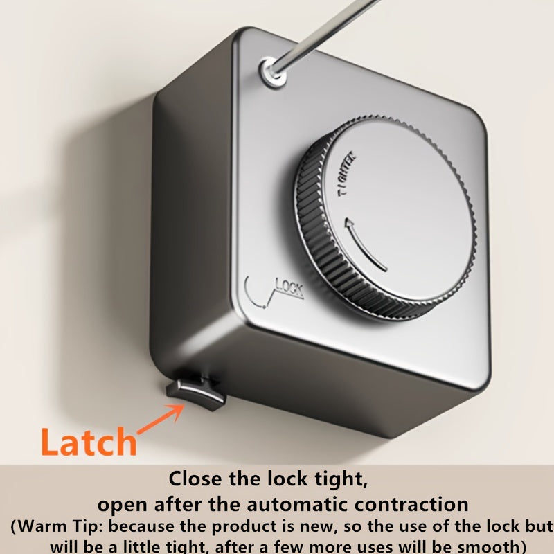 Stainless Steel Retractable Clothesline Reel 4.25m Indoor Balcony Towels Quilts