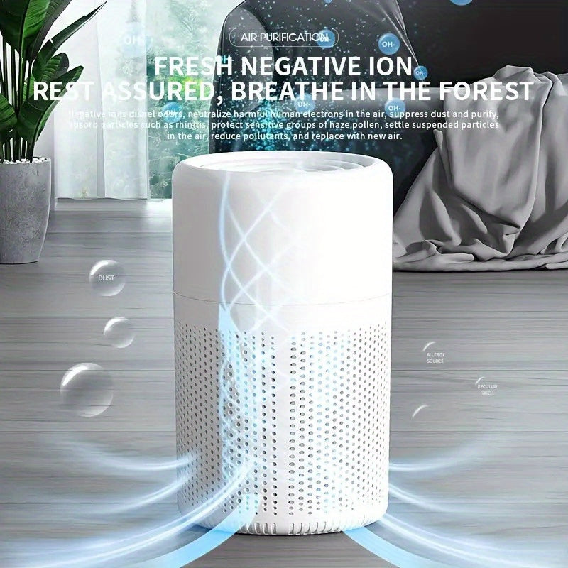 USB Powered Air Purifier with HEPA Filter for Home Office Bedroom