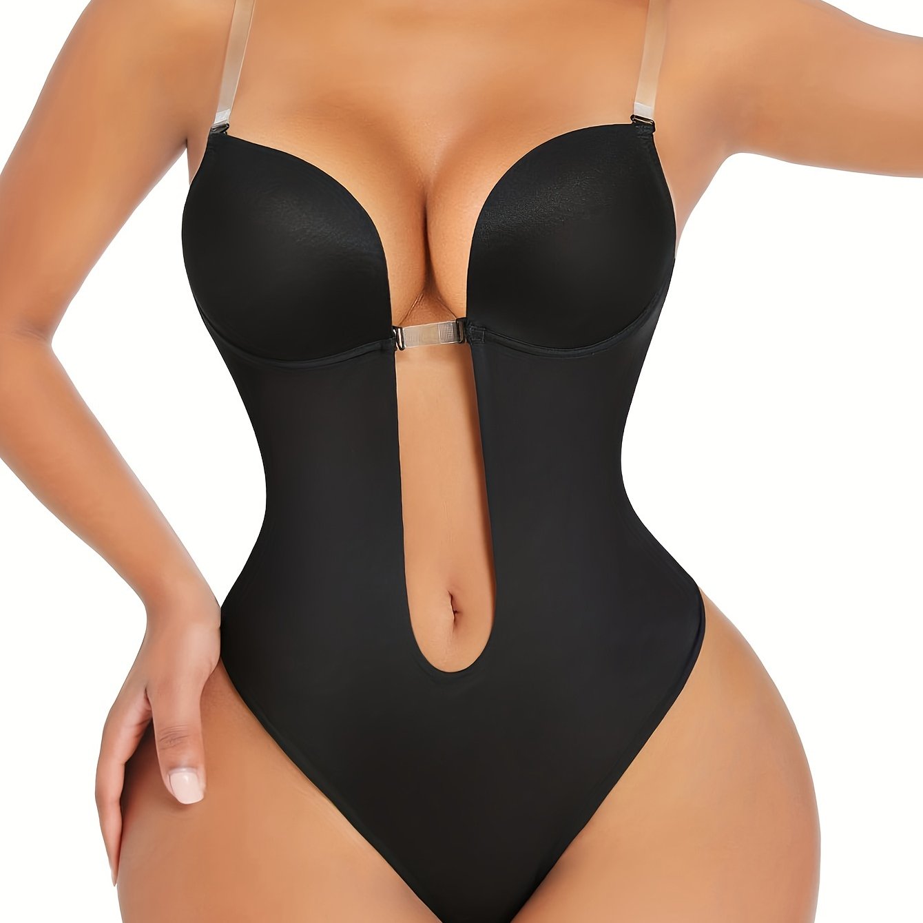 Women's Backless Shapewear Bodysuit with Built-in Bra and Waist Control