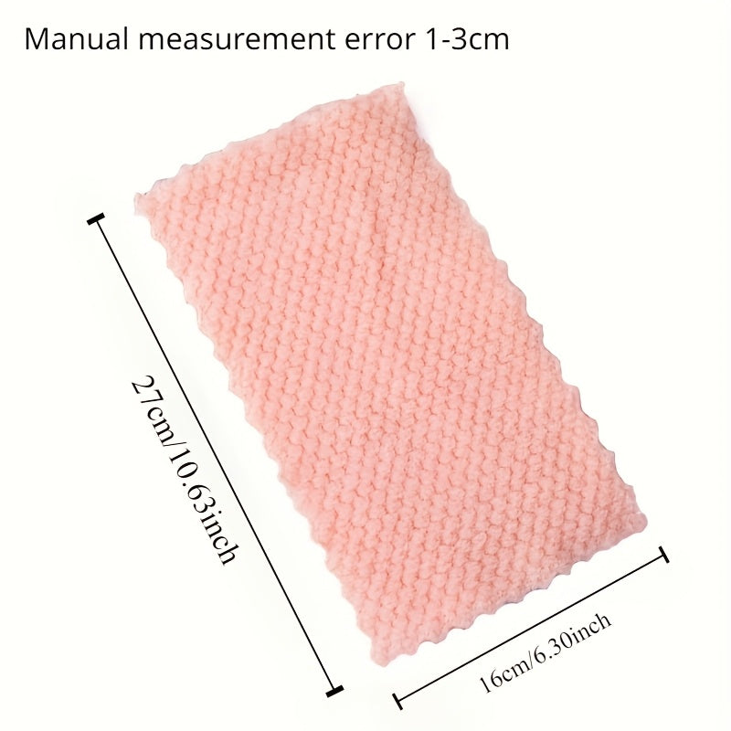 Ultra-Thick Pineapple Grid Kitchen Towels 10 Pack 16x27cm Oil-Resistant Multi-Ply Cleaning Cloths