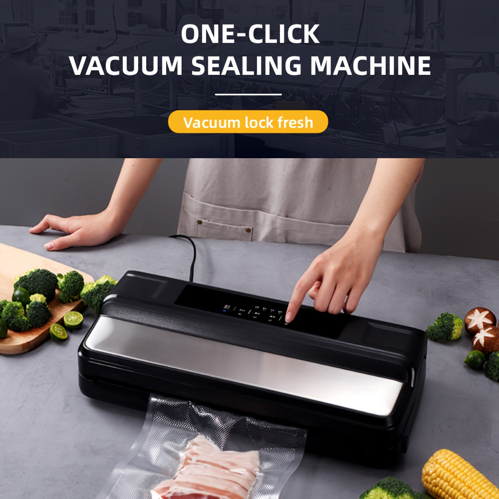 Европейский стандарт 220В вакуумный упаковщик для сухих и влажных продуктов, двухфункциональная упаковка, полностью автоматическая внешняя экстракция