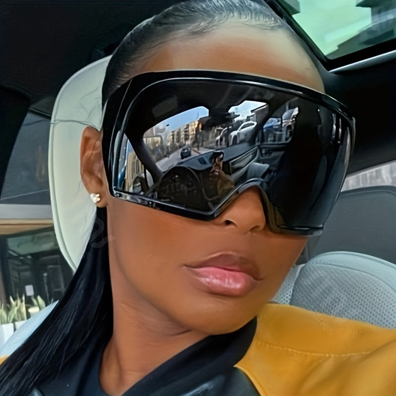 Unisex Oversized Sun Shade Wrap Around Shield for Driving and Beach Parties