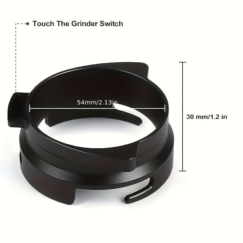 Coffee Dosing Funnel for 54mm Portafilters Food-Grade Black Plastic No Electricity