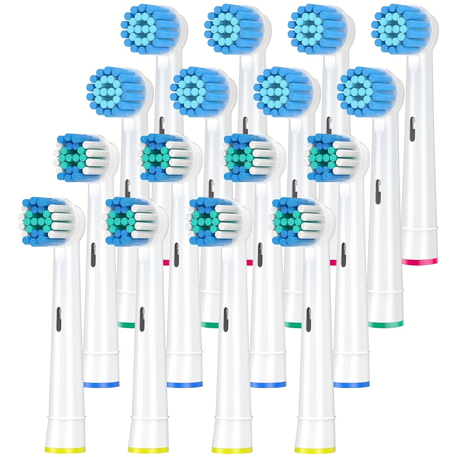 Replacement Electric Toothbrush Heads Pack of 16 for Sensitive and Precise Cleaning