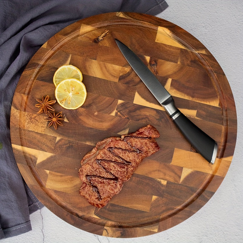 Acacia Wood Serving Platter Food Safe Charcuterie Board for Food Preparation