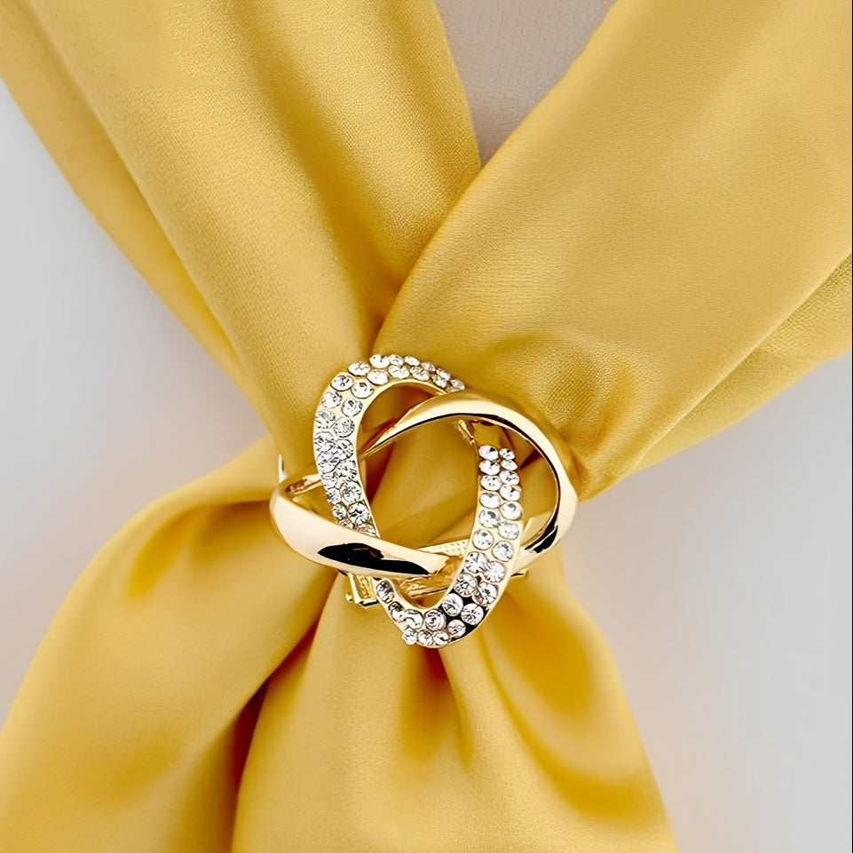 Set of 2 Stylish Scarf Clips Decorative Brooches for Shawls and Coats