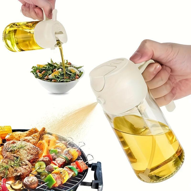 Glass Olive Oil Sprayer Dispenser 15.89oz PVC-Free Kitchen Cooking BBQ Baking