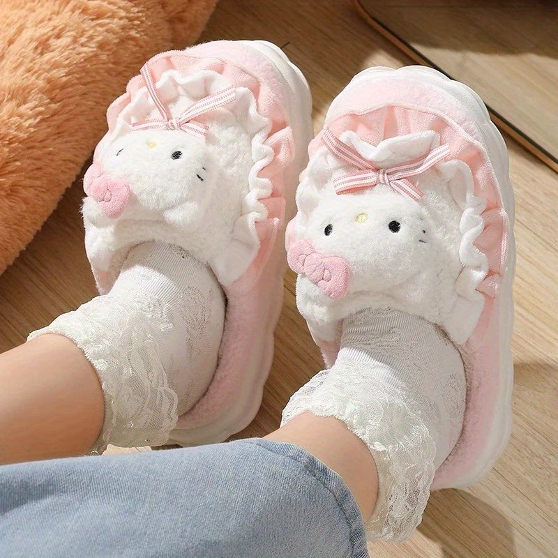 Women's Plush Cartoon Indoor Slippers Warm Cozy Autumn Winter