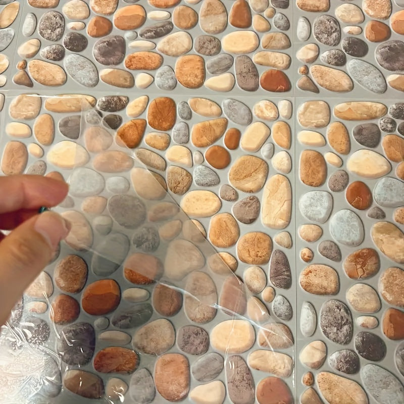 24-48Pcs Marble Self-Adhesive Wall Stickers for Bedroom Bathroom Decor