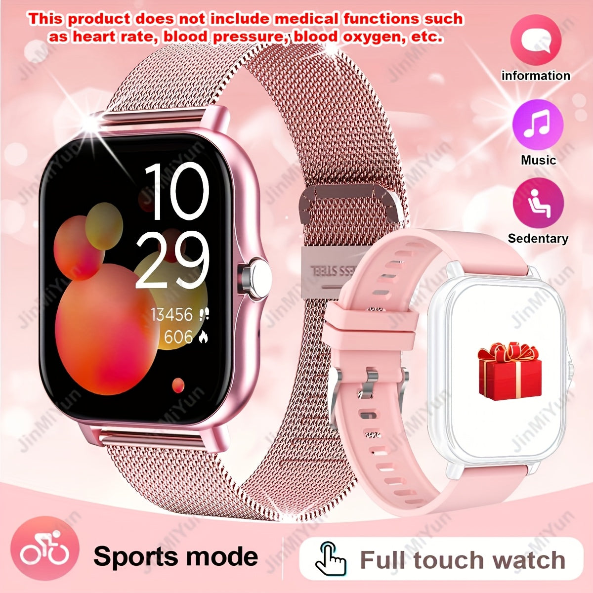 1.83-Inch Sports Smartwatch for Men and Women with Wireless Call Message Reminders and Multiple Sports Modes