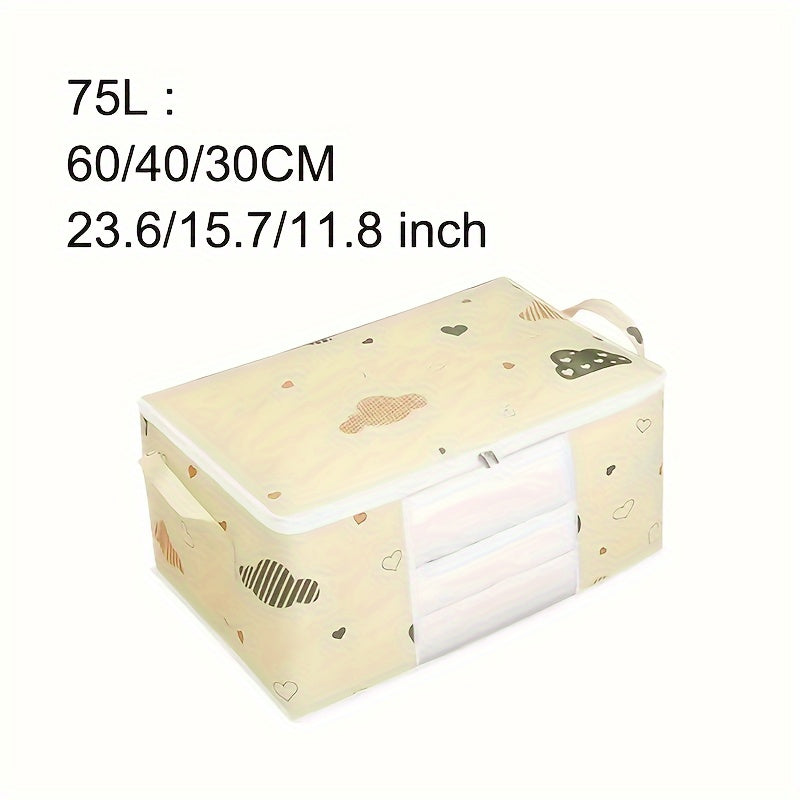 Large Capacity Storage Blanket Organizer Zipper Dustproof Container with Window