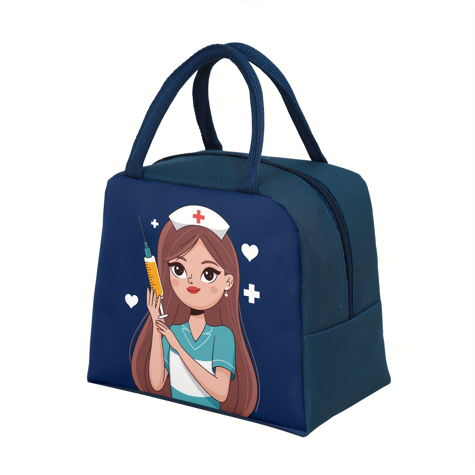 Insulated Lunch Tote for Work Travel or Picnic, Oxford Cloth, Easy Carry