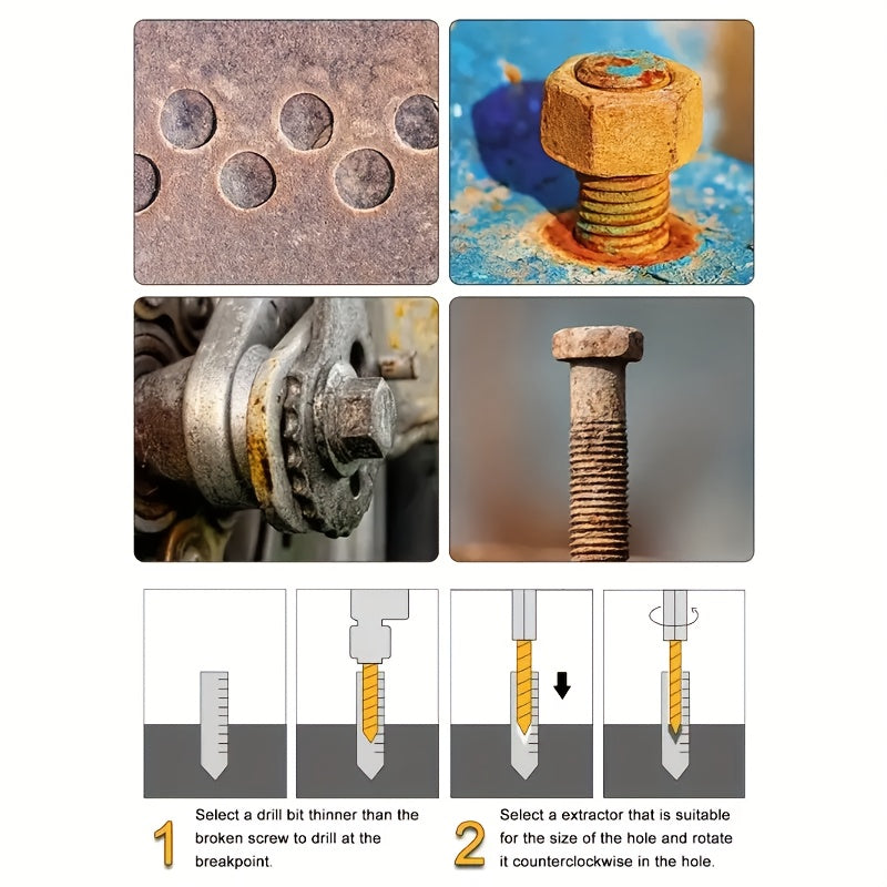 Набор извлекательных шестигранных головок для поврежденных винтов, прочные инструменты для ремонта автомобилей