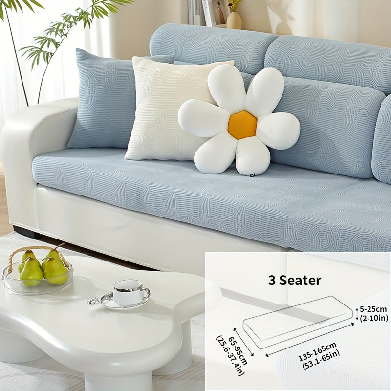 Чехол для дивана жаккард с универсальной посадкой и эластичным дизайном для защиты мебели и домашнего декора в любой комнате.