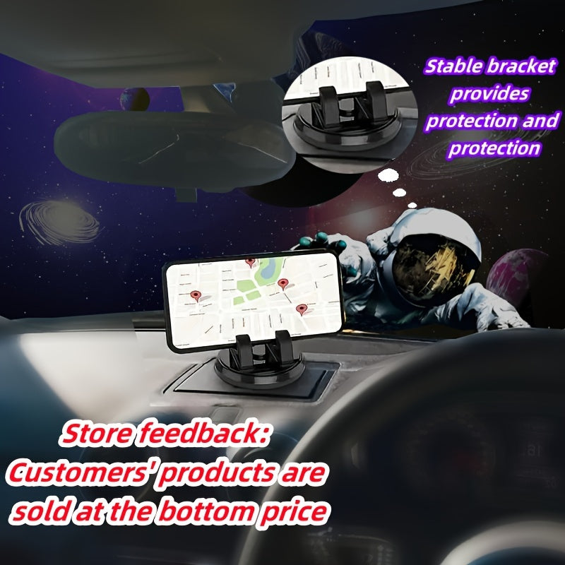 Soporte universal para teléfono de coche, soporte de tablero antideslizante, ABS, giratorio