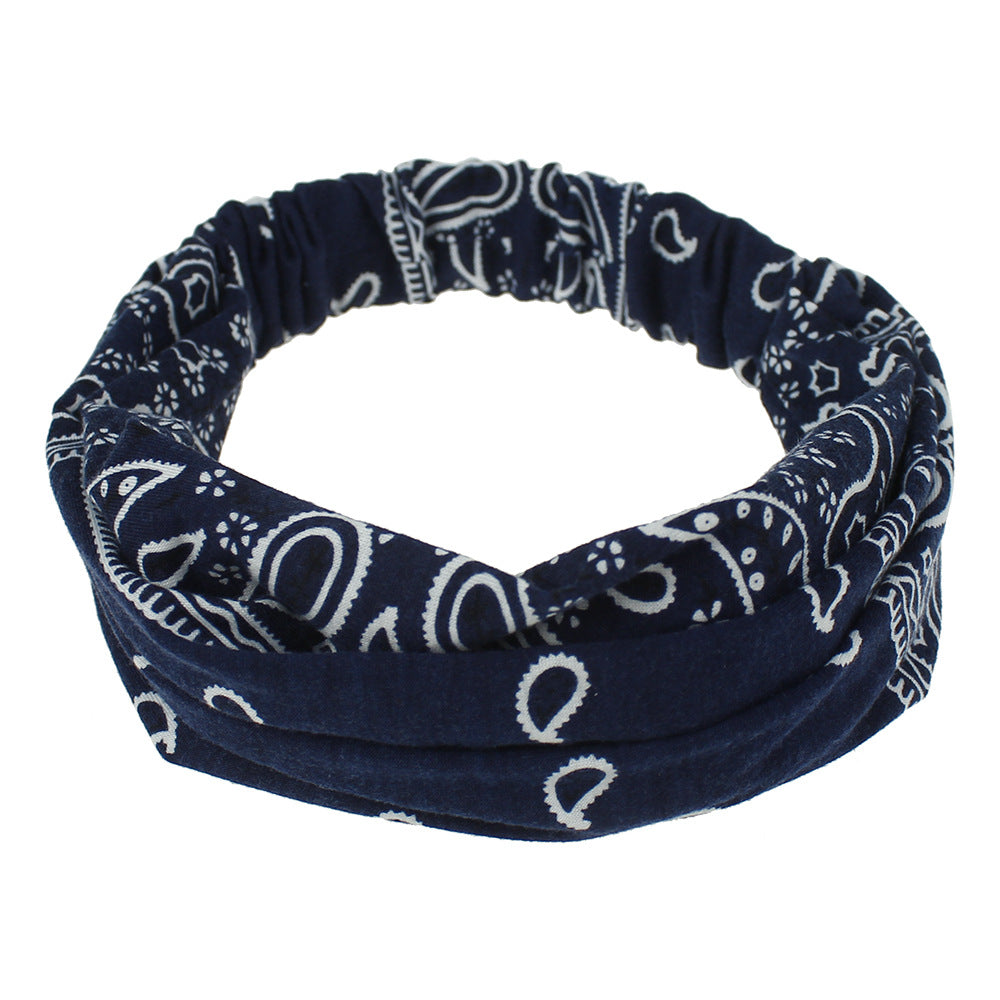 Men's Knit Polyester Headband Elastic Sports Hair Band for Workout and Running