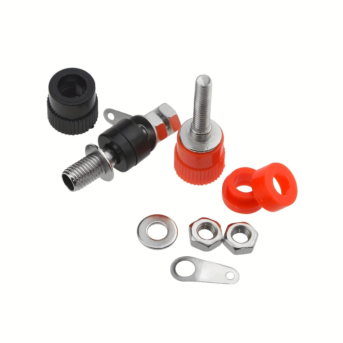 10 шт. тестовых гнезд для банана, разъемы с 4 мм штекерами, красные и черные, для аудио и электроники