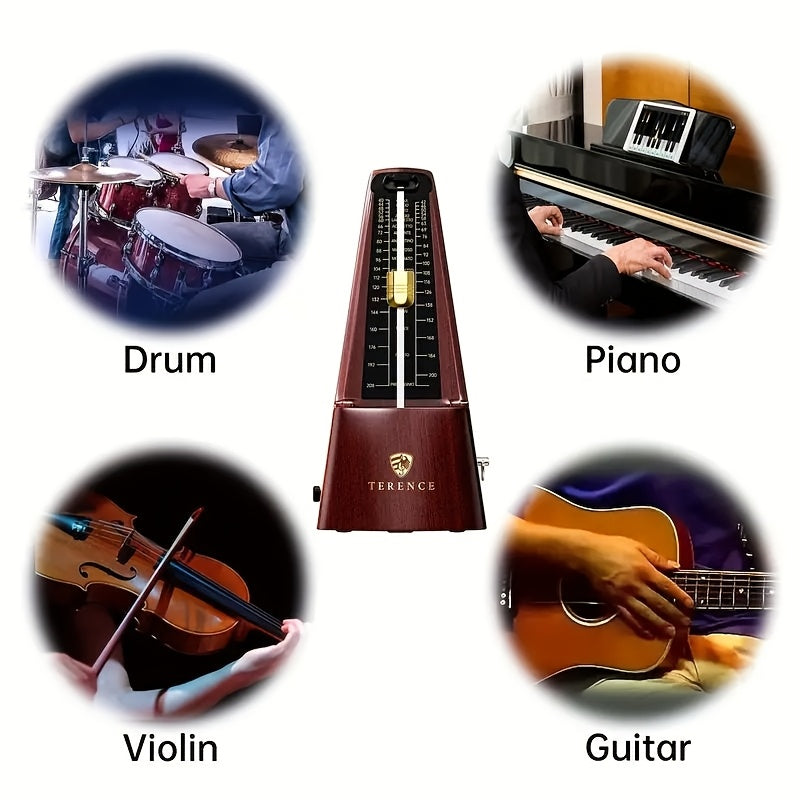 Aniq vaqtni belgilash uchun mustahkam ABS plastik mexanik metronom, bir nechta ranglarda mavjud.