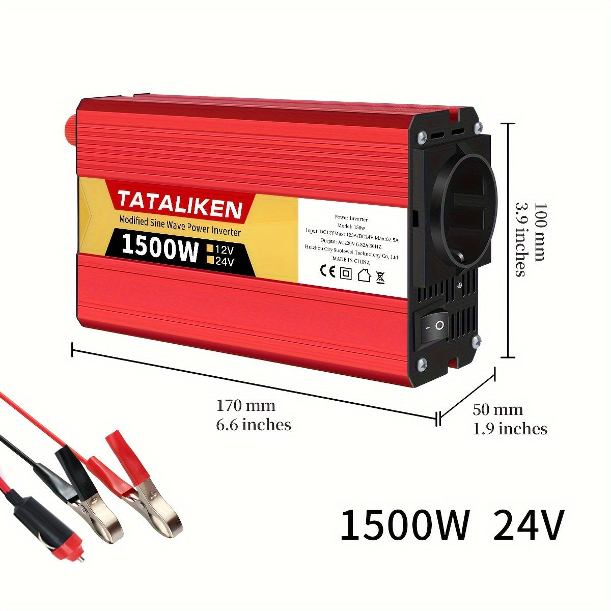 Inversor de coche de alta potencia de 12V a 220V 2500W 600W para cargar teléfonos y tablets