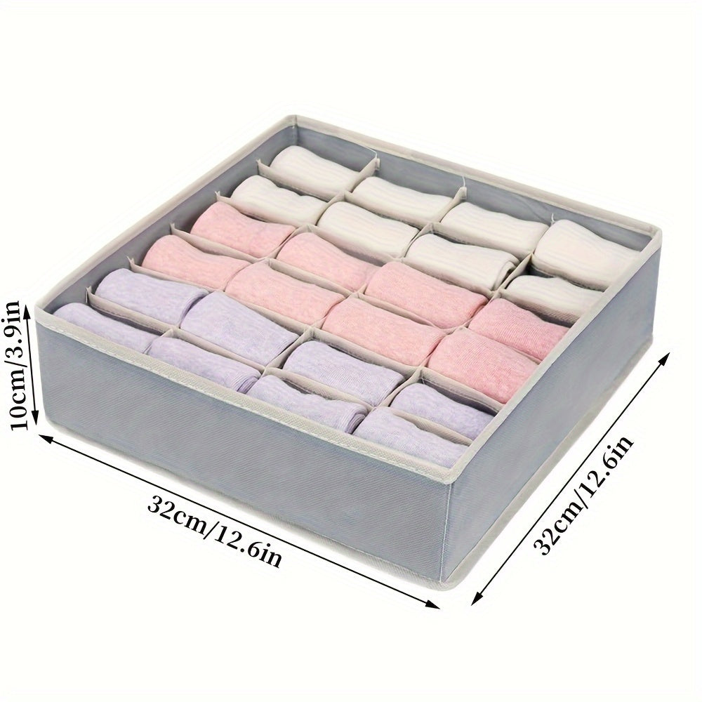 Set of 2 Foldable Drawer Organizers for Socks Ties Underwear Closet Storage