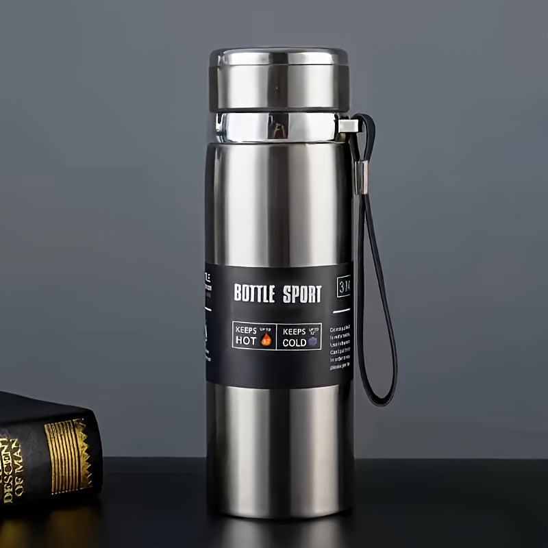 Large Capacity Travel Kettle Stainless Steel with Insulated Cup and Portable Strap