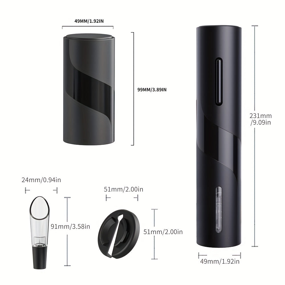 Elektr quvvatli vino shishasi ochgich to'plami, folga kesgich va vakuum yopgich bilan