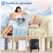 Cooling Blanket Lightweight Breathable Gray for Hot Sleepers Home Office Travel