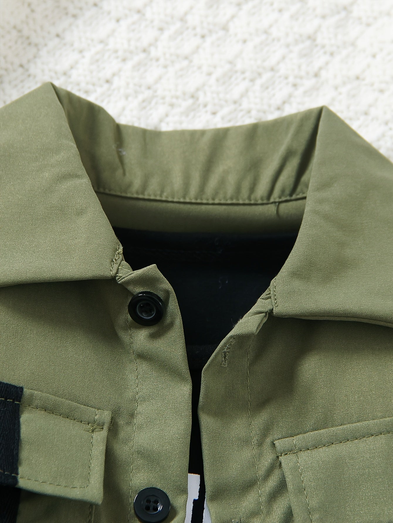 Мальчики 3-частный комплект уличного стиля: жилет оливкового цвета, длинный рукав, футболка, джоггеры, весна-осень