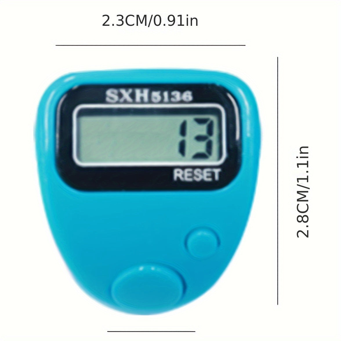 LED Electronic Counter with Tasbih Prayer Beads Digital Counter for Knitting and Counting Blue LCD Display