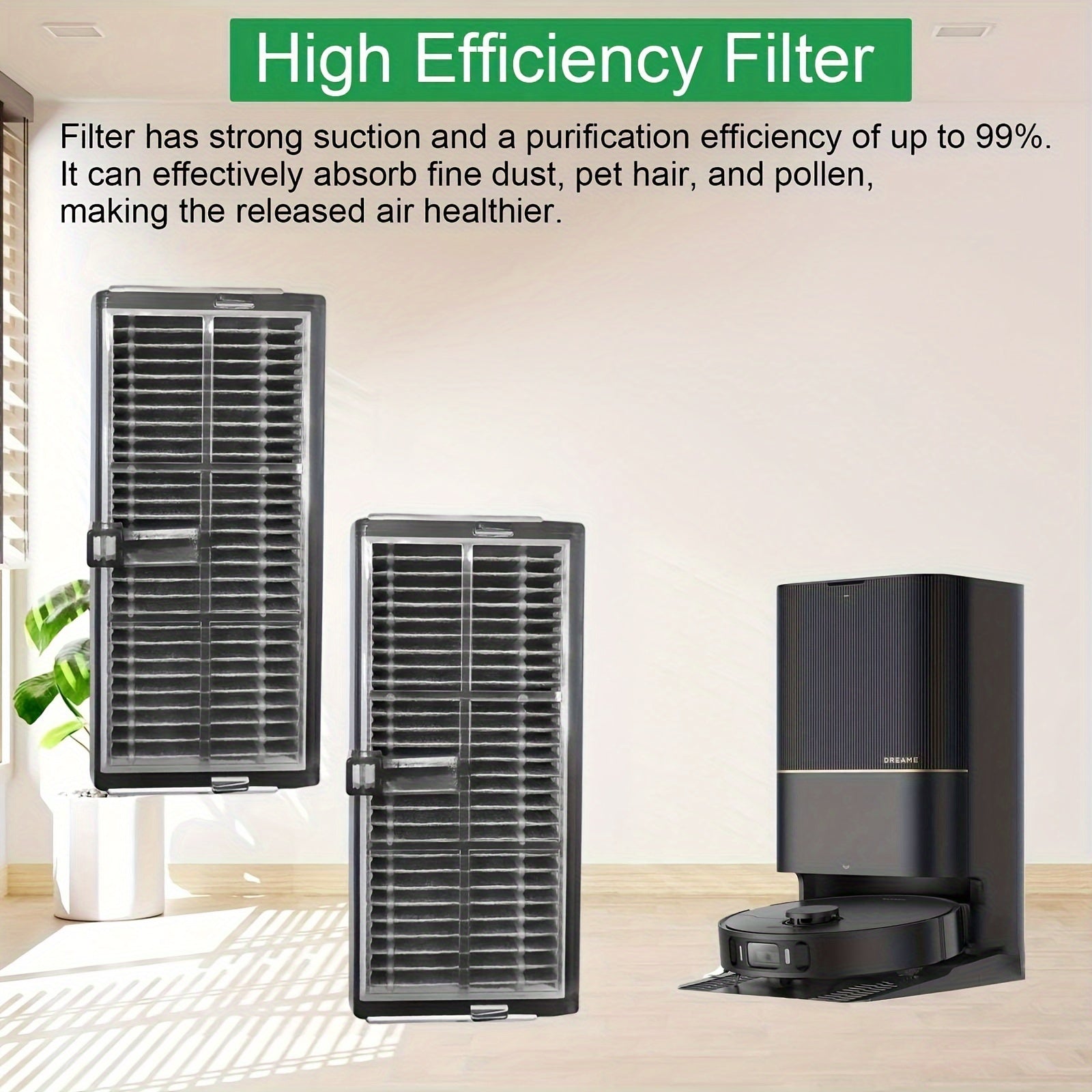 8 Pack Washable Reusable HEPA Filters for Robot Vacuum Cleaner Replacement Parts