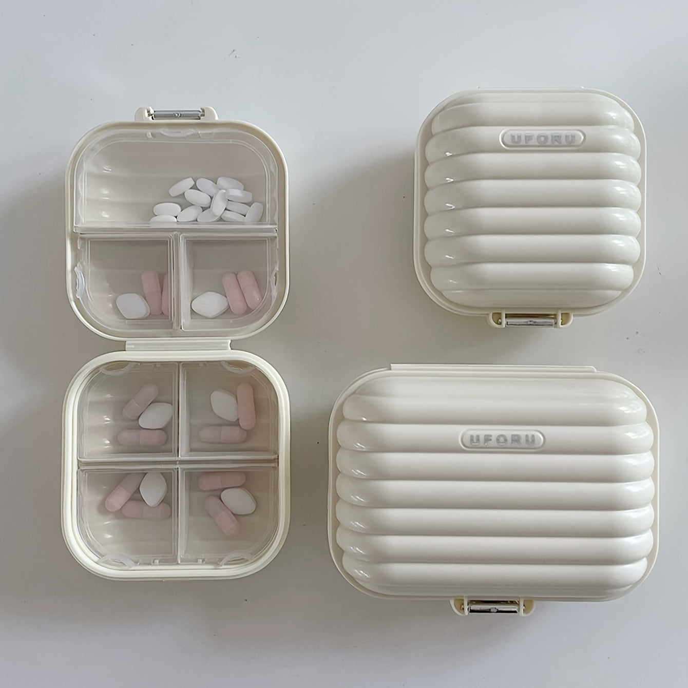 Unisex Plastic Pill Box 7-Day Dispenser Portable Medication Organizer