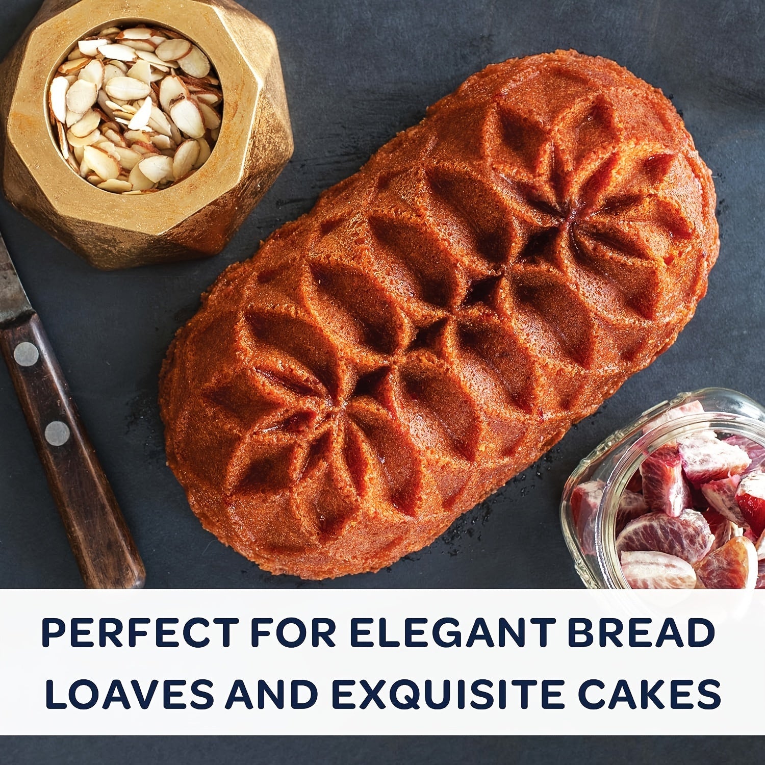 Set of 4 Silicone Baking Molds Non-Stick Flexible Loaf Pans for Cakes Breads