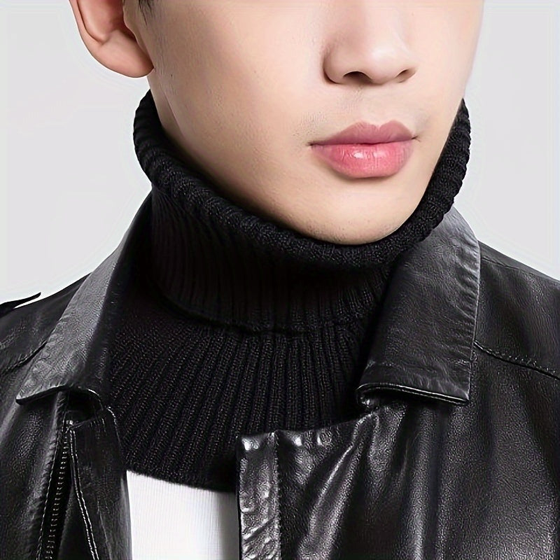 Knit Neck Gaiter for Men Warm Winter Faux Collar Stylish Autumn Accessory