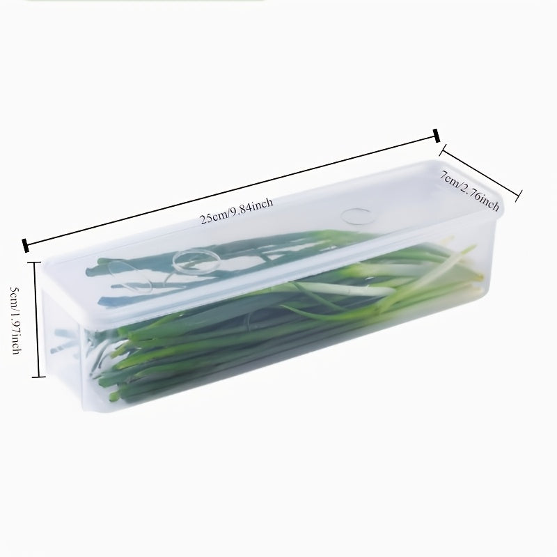 2 Pieces Clear Plastic Food Storage Containers Refrigerator Organizer Bins for Vegetables