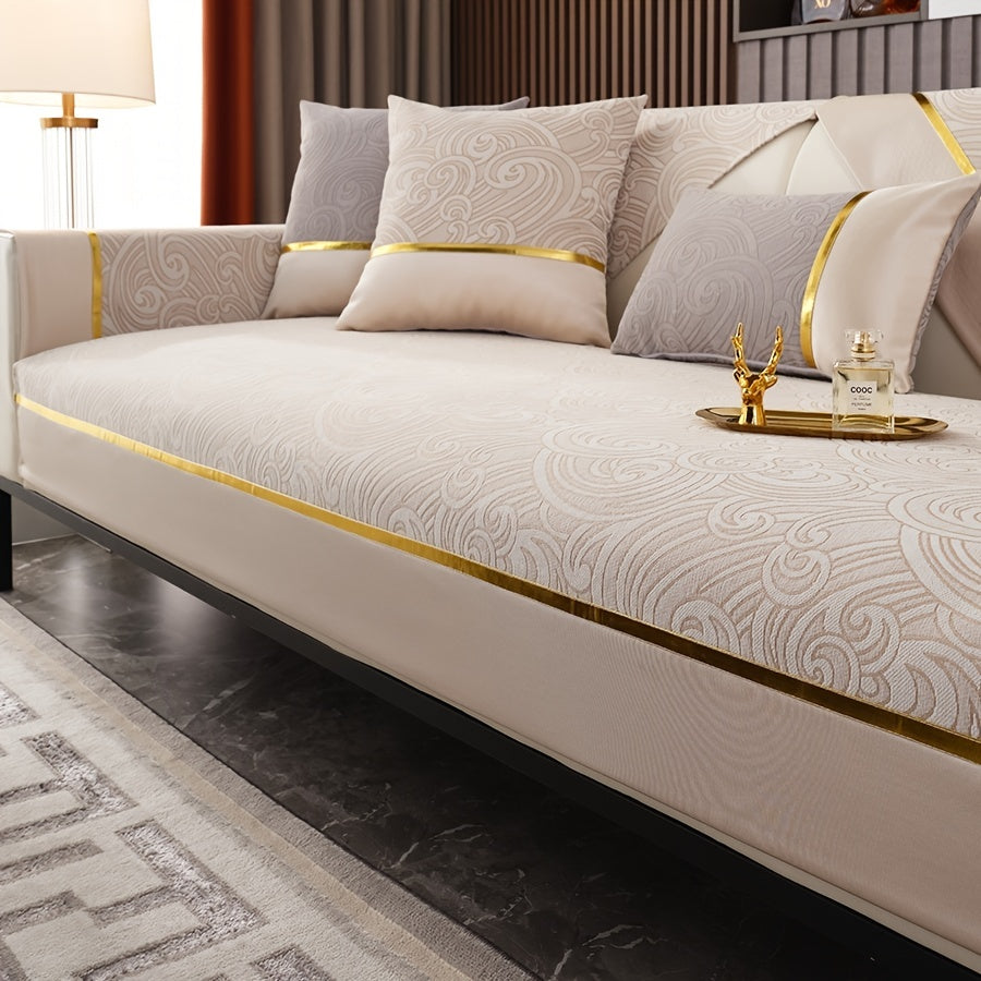 Chenille Cloud Pattern Sofa Cover Full Cover for Four Seasons