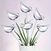 Set of 5 Transparent Bird-Shaped Self-Watering Spikes for Home Gardening and Balcony Succulents