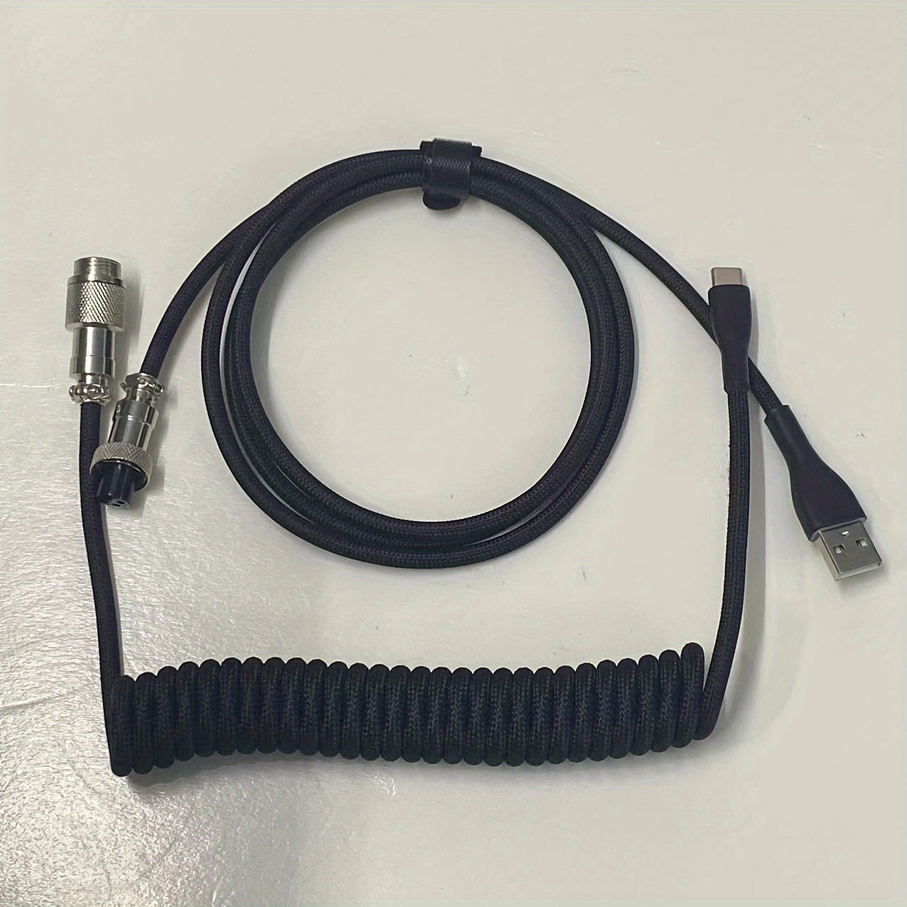 3m Type-C Coil Kabeli USB mexanik klaviatura uchun aviatsiya ulanishi bilan