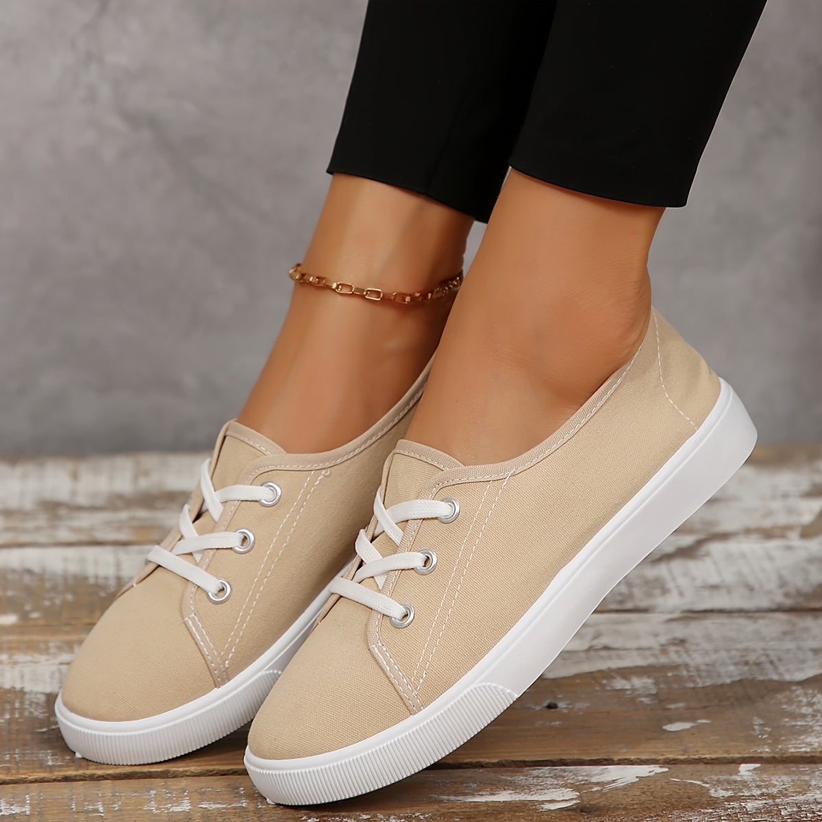 Women's Breathable Casual Sneakers with Rubber Sole, Lightweight, All-Season