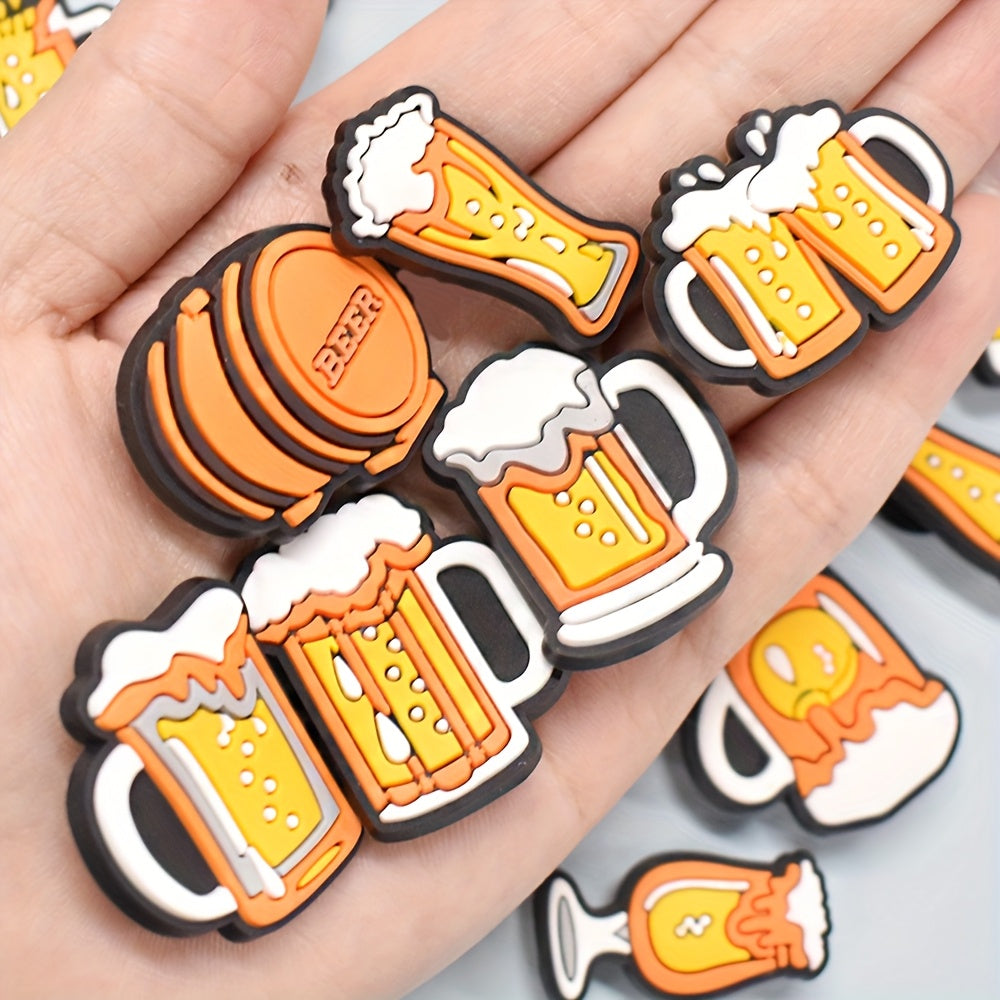 Kids Soft Plastic Shoe Charms Set Yellow Pattern Shoe Accessories