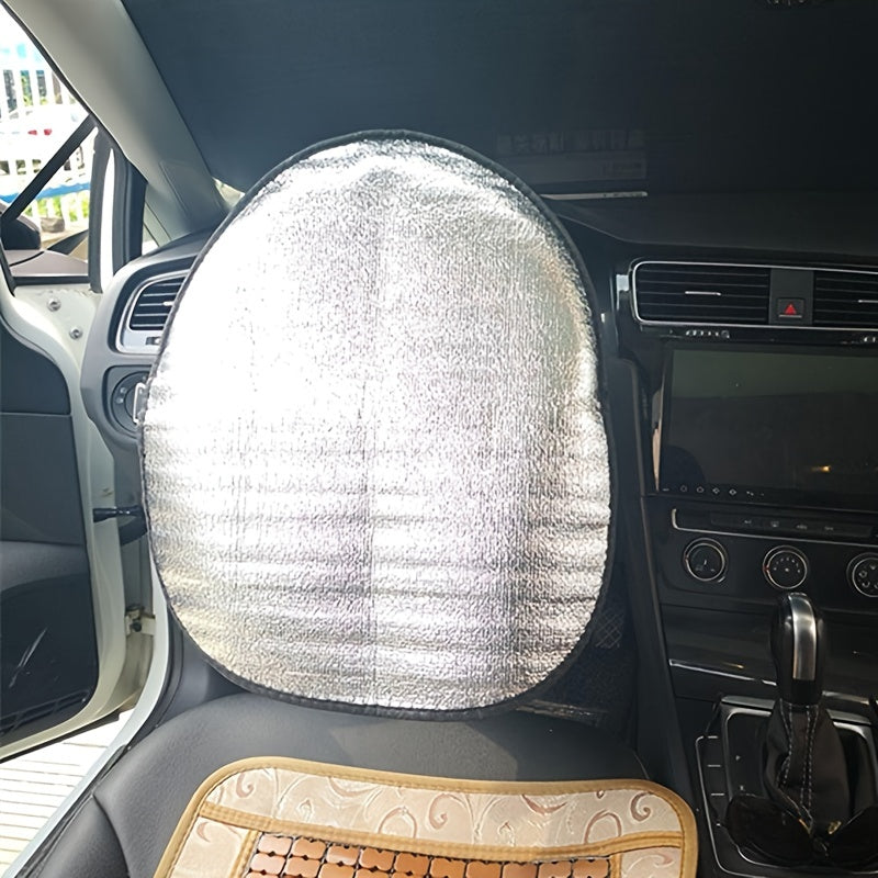 Silver Acrylic Car Sunshade for Steering Wheel