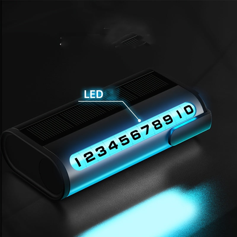Soporte de placa de matrícula de coche de alta gama con luz nocturna solar, dial giratorio, disponible en tres colores
