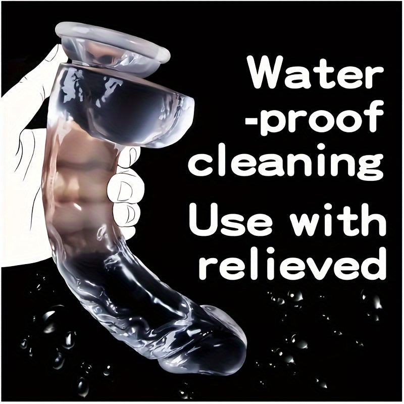 Adult Male Female Flexible Realistic Dildo with Suction Cup for Vaginal and Anal Use